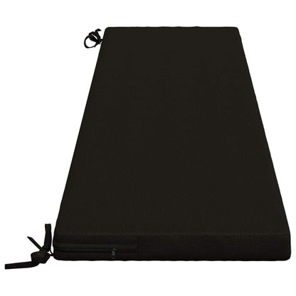 vidaXL Bench Cushion SOEST 100% Polyester Black 180 x 40 x 5 cm