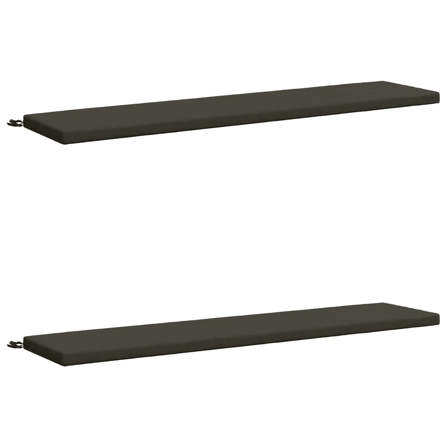 vidaXL 2-Piece Bench Cushions SOEST 2 pcs 100% Polyester Anthracite