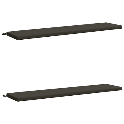 vidaXL 2-Piece Bench Cushions SOEST 2 pcs 100% Polyester Anthracite