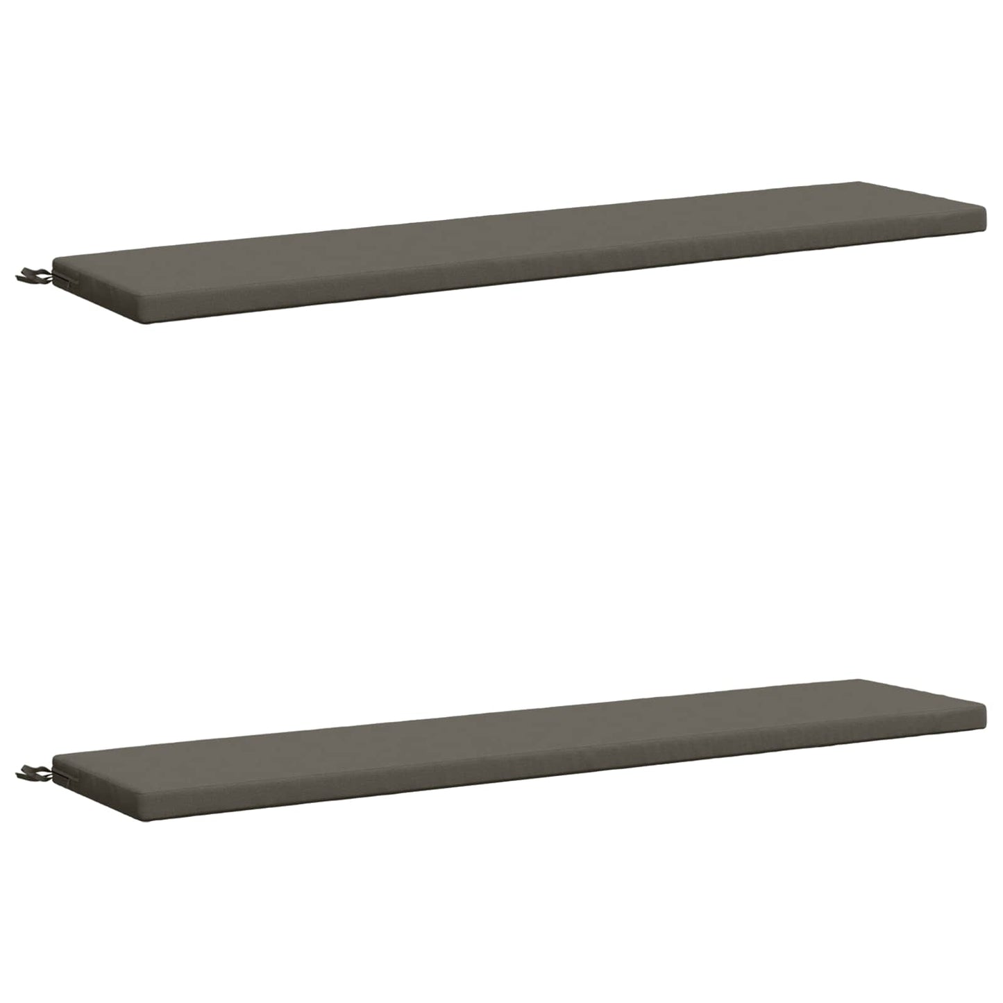 vidaXL 2-Piece Bench Cushions SOEST 2 pcs 100% Polyester Grey