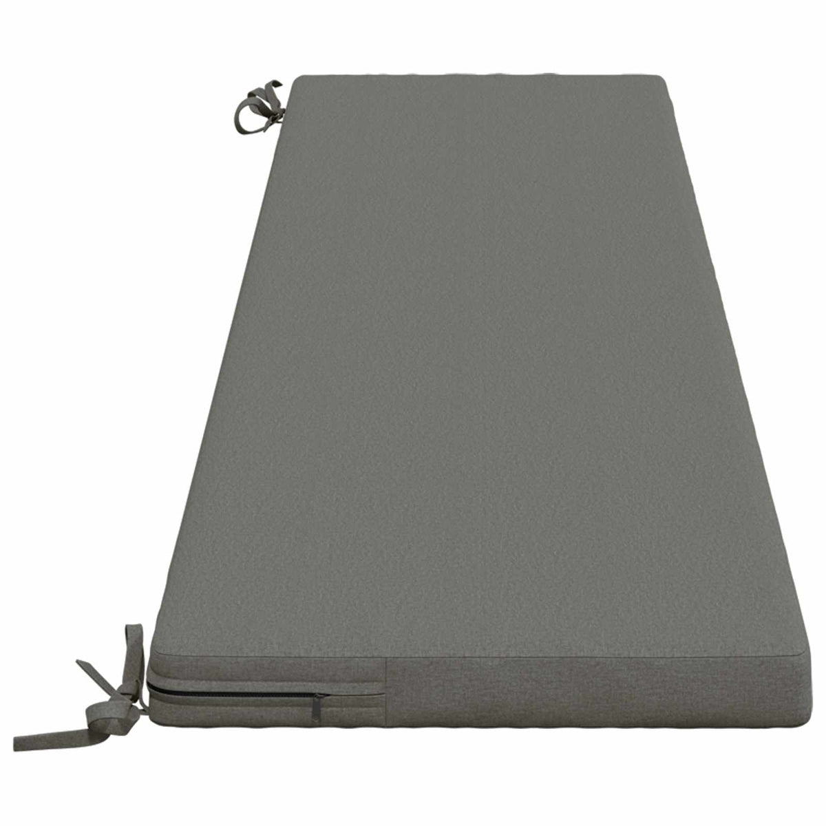 vidaXL Bench Cushions SOEST 2 pcs 100% Polyester Grey 180 x 40 x 5 cm