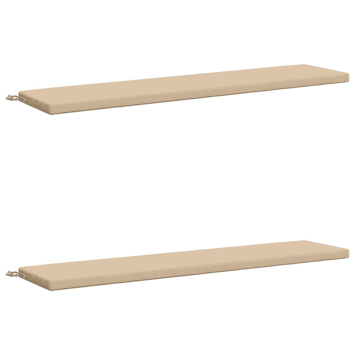 vidaXL 2-Piece Bench Cushions SOEST 2 pcs 100% Polyester Cream