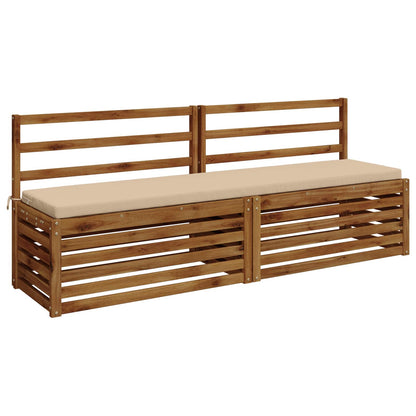 vidaXL 2-Piece Bench Cushions SOEST 2 pcs 100% Polyester Cream