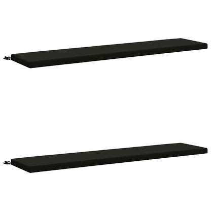 vidaXL 2-Piece Bench Cushions SOEST 2 pcs 100% Polyester Black