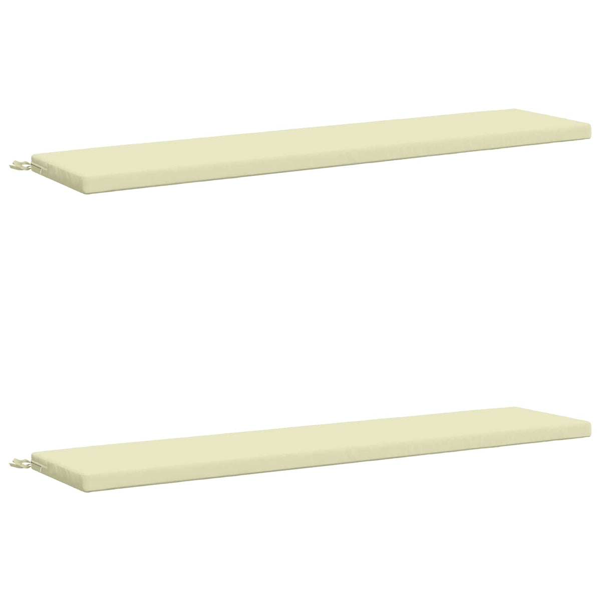 vidaXL 2-Piece Bench Cushions SOEST 2 pcs 100% Polyester Cream