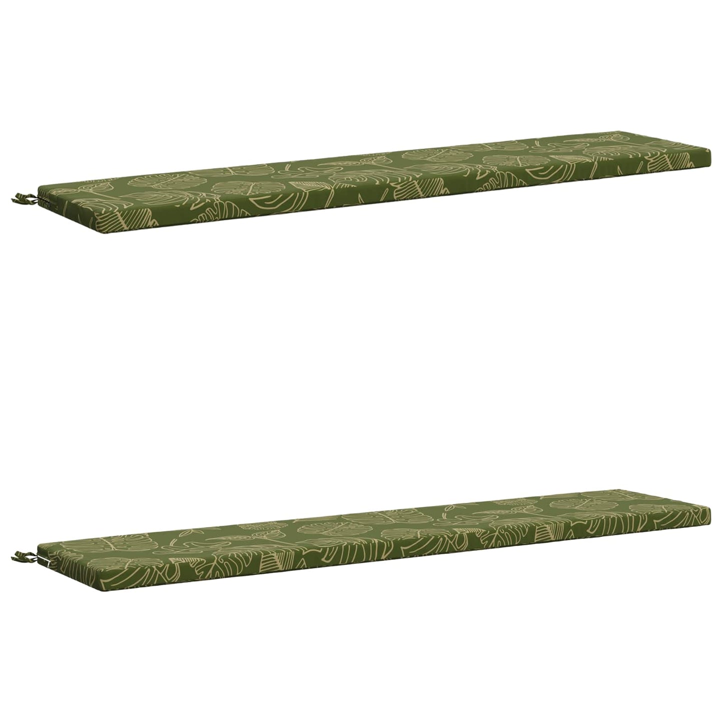 vidaXL 2-Piece Bench Cushions SOEST 2 pcs 100% Polyester Leaf Design