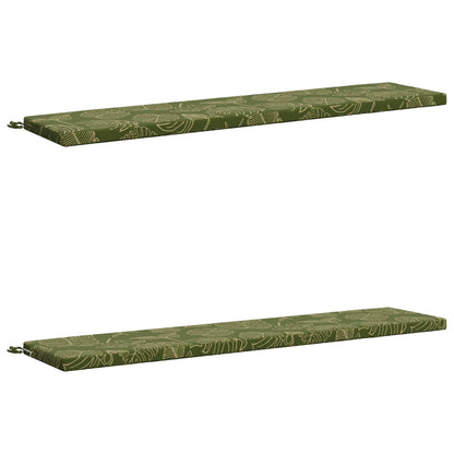 vidaXL 2-Piece Bench Cushions SOEST 2 pcs 100% Polyester Leaf Design