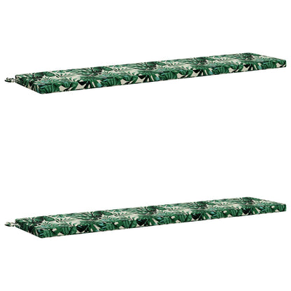 vidaXL 2-Piece Bench Cushions SOEST 2 pcs 100% Polyester Leaf Pattern