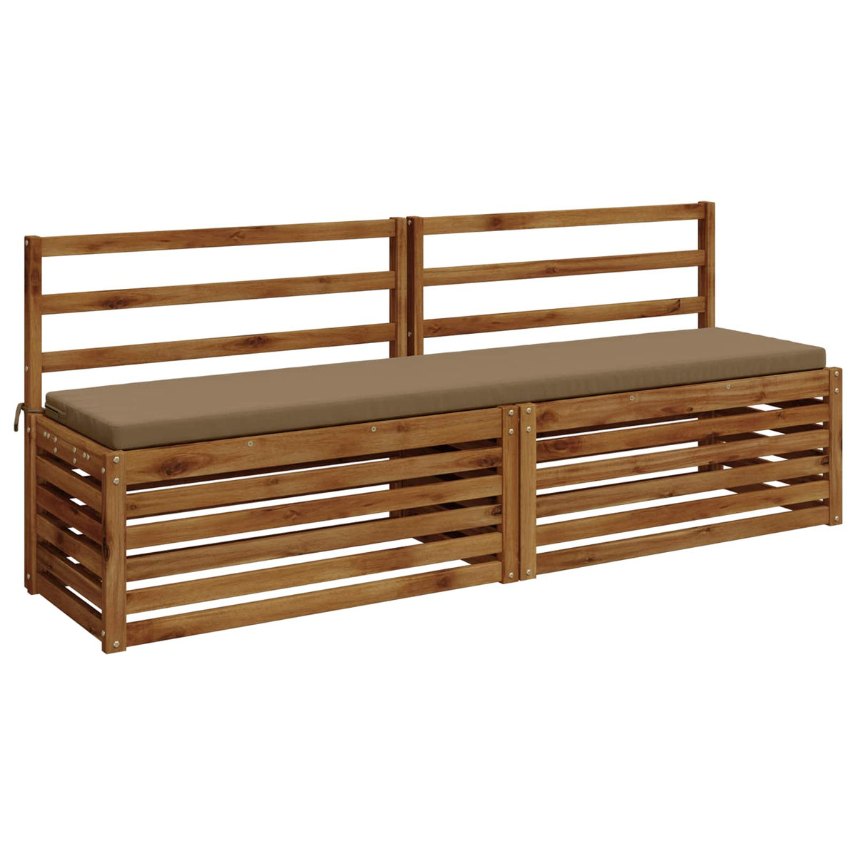 vidaXL 2-Piece Bench Cushions SOEST 2 pcs 100% Polyester Taupe