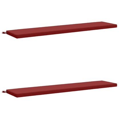 vidaXL 2-Piece Bench Cushions SOEST 2 pcs 100% Polyester Wine Red