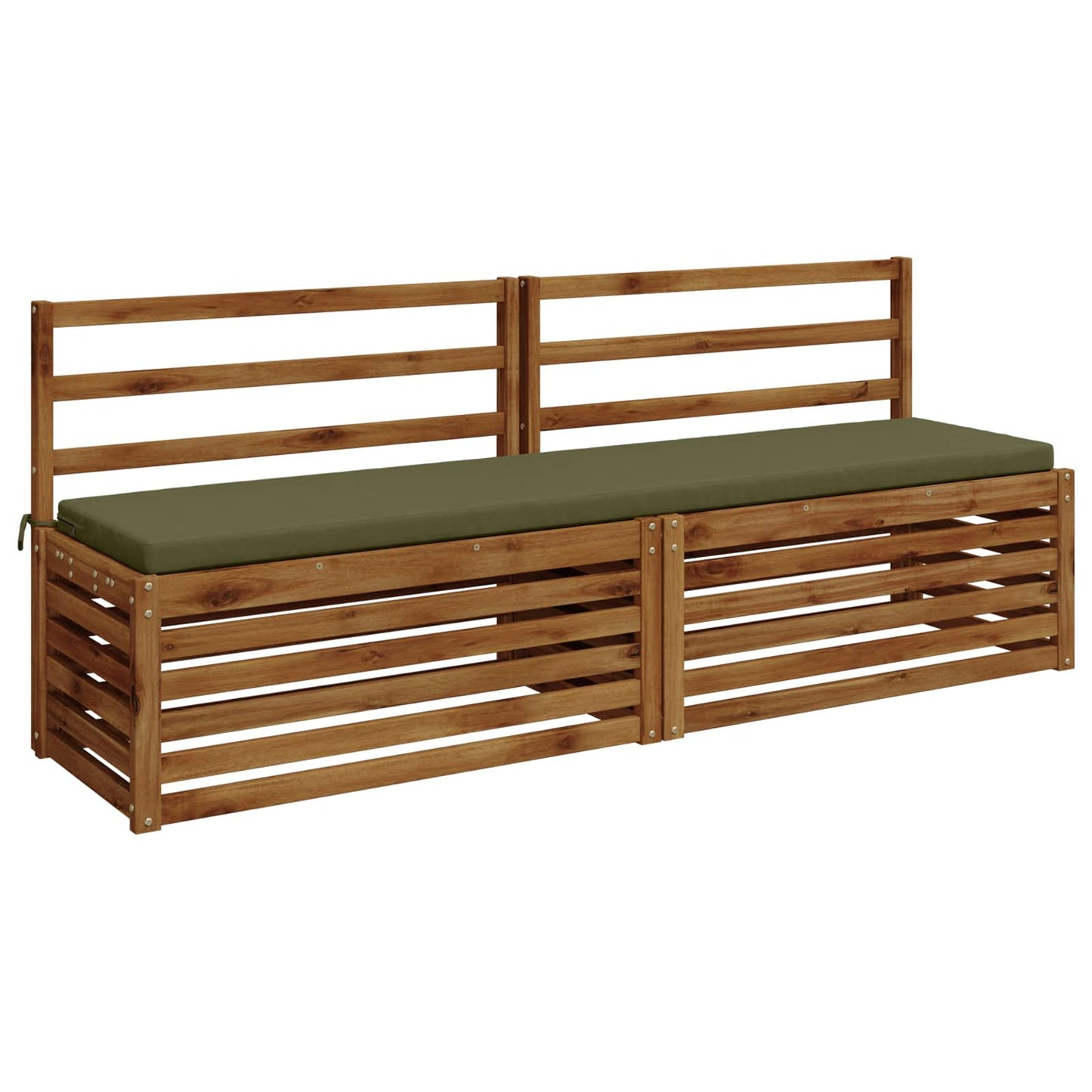vidaXL Bench Cushion SOEST 100% Polyester Olive Green 200 x 40 x 5 cm