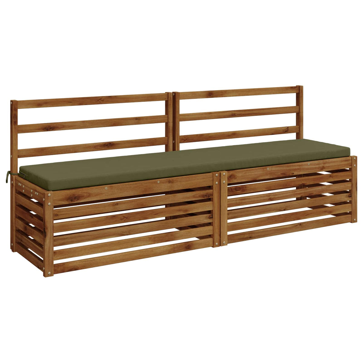 vidaXL 2-Piece Bench Cushions SOEST 2 pcs 100% Polyester Olive Green