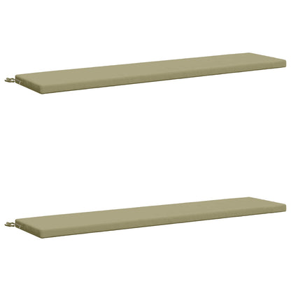 vidaXL 2-Piece Bench Cushions SOEST 2 pcs 100% Polyester Light Green
