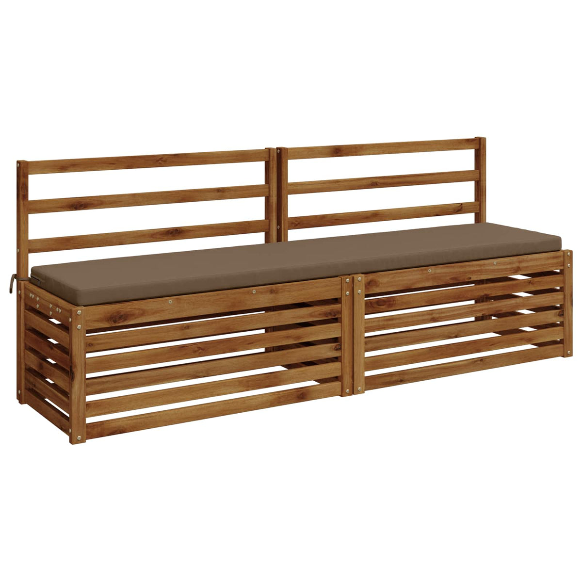 vidaXL 2-Piece Bench Cushions SOEST 2 pcs 100% Polyester Taupe