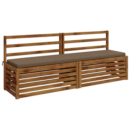 vidaXL 2-Piece Bench Cushions SOEST 2 pcs 100% Polyester Taupe