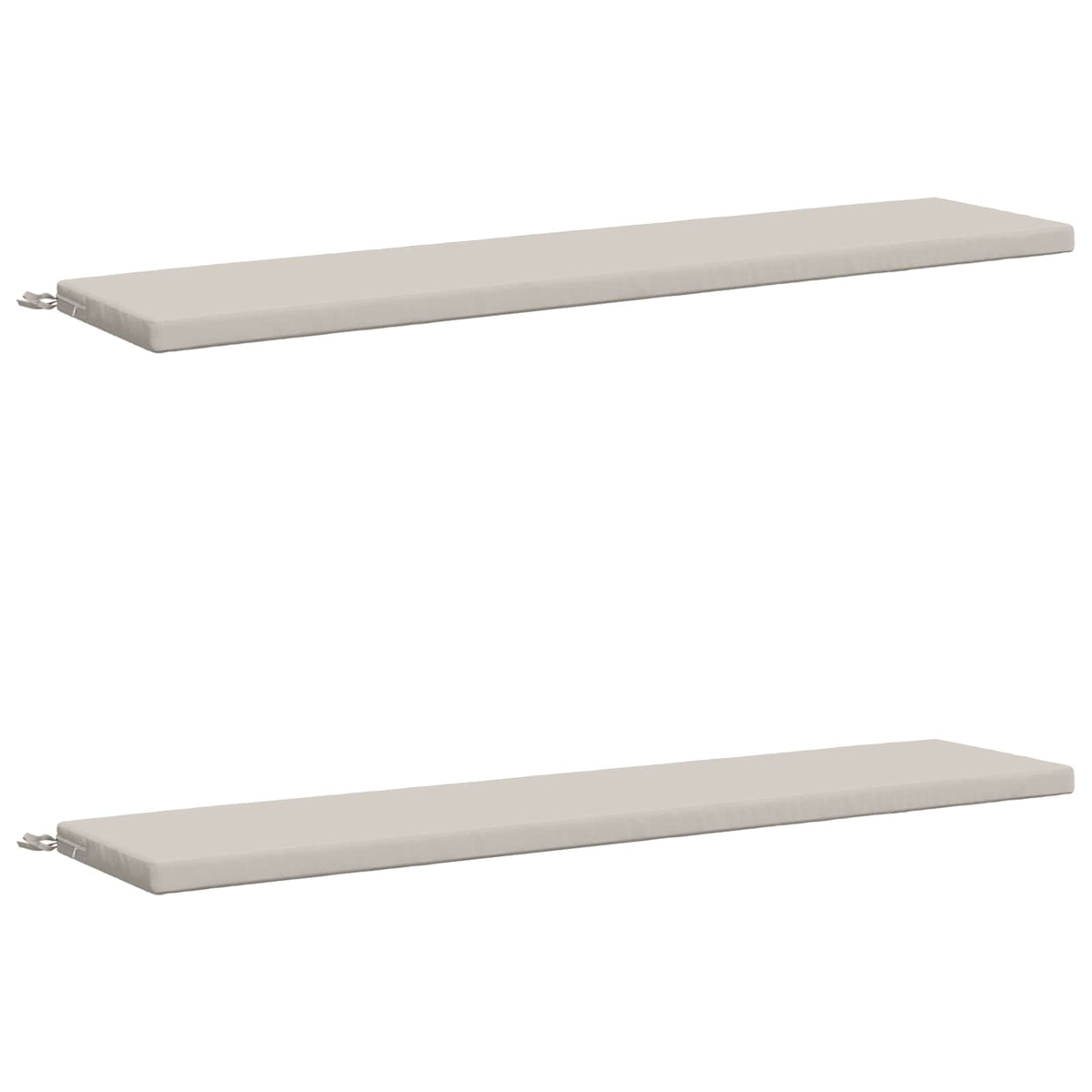 vidaXL 2-Piece Bench Cushions SOEST 2 pcs 100% Polyester White