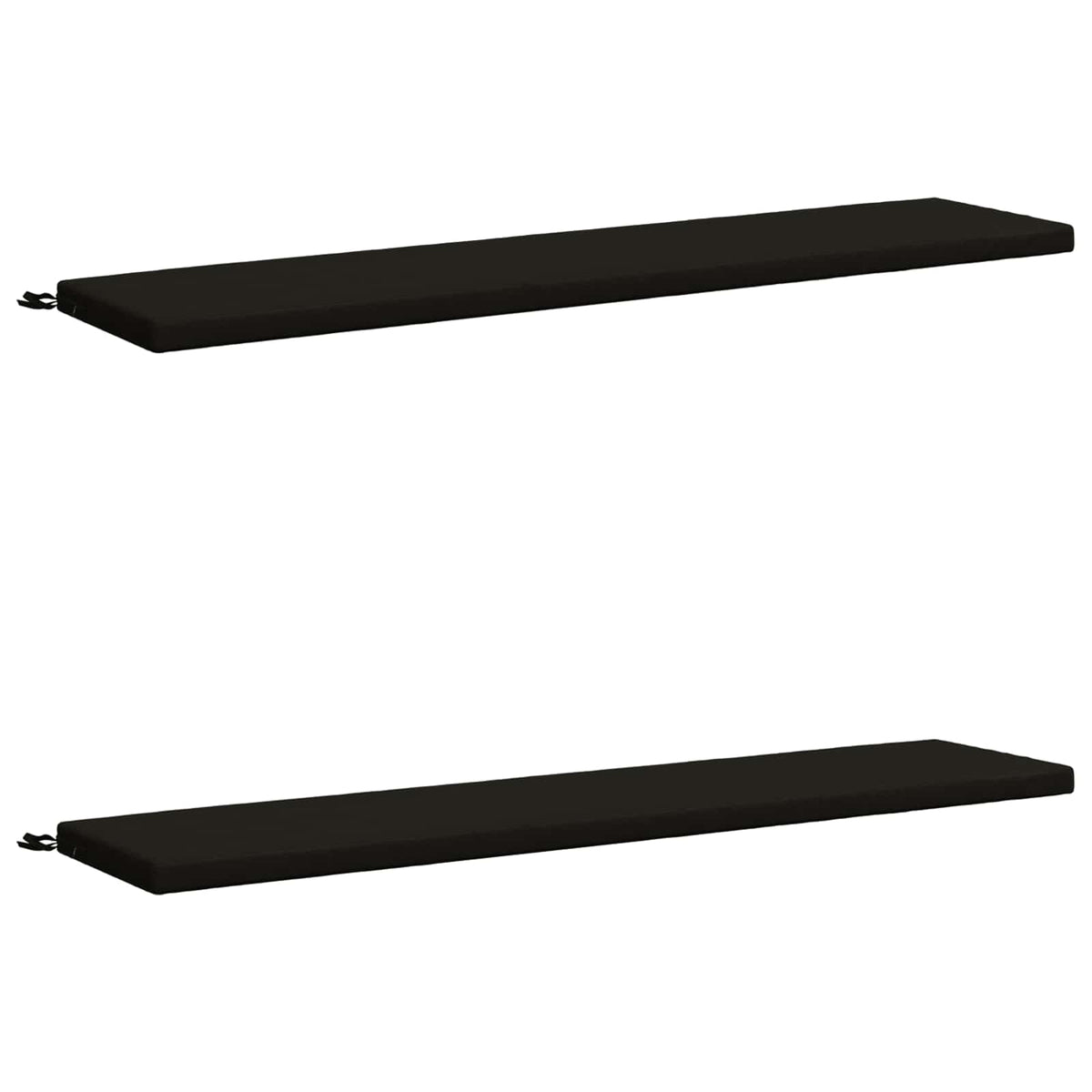 vidaXL 2-Piece Bench Cushions SOEST 2 pcs 100% Polyester Black