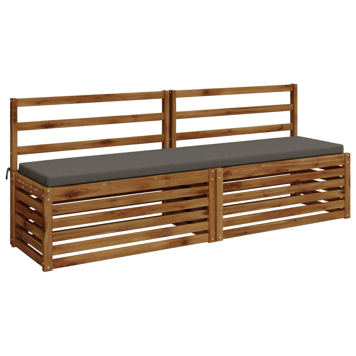 vidaXL Bench Cushion SOEST 100% Polyester Grey 200 x 40 x 5 cm