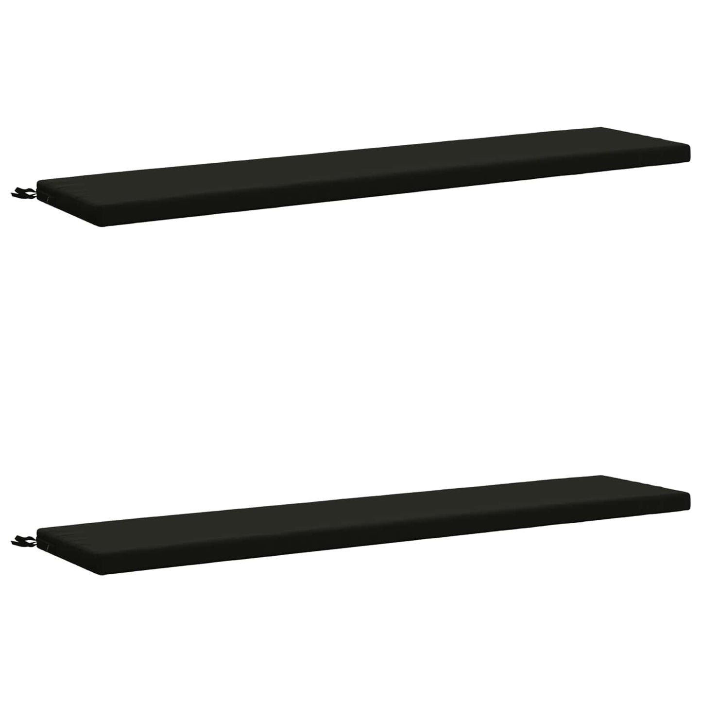 vidaXL 2-Piece Bench Cushions SOEST 2 pcs 100% Polyester Black