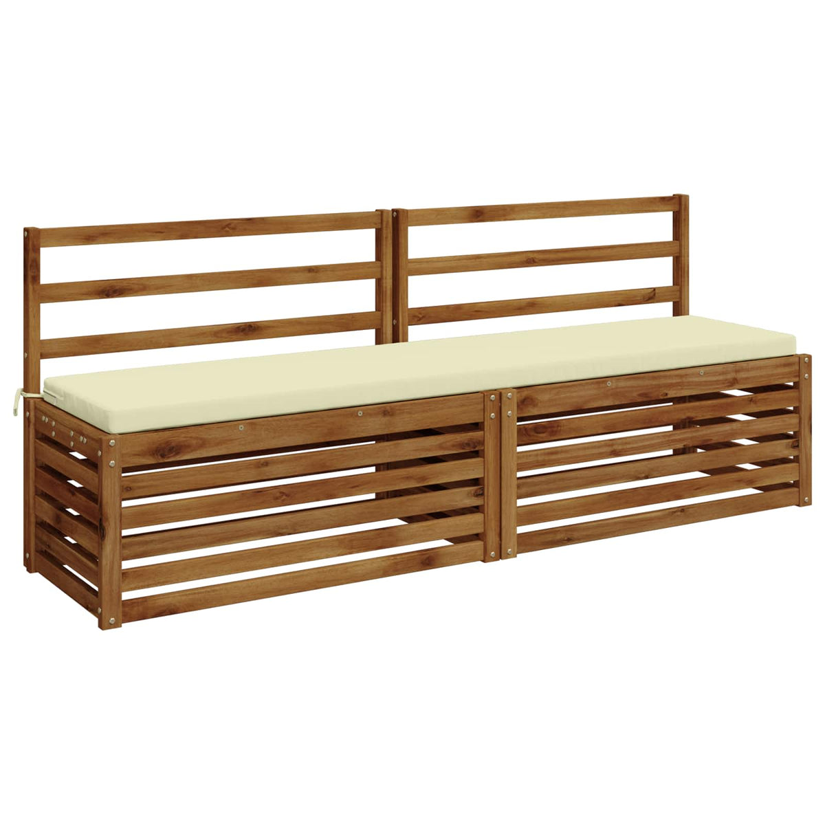 vidaXL Bench Cushion SOEST 100% Polyester Cream 200 x 40 x 5 cm