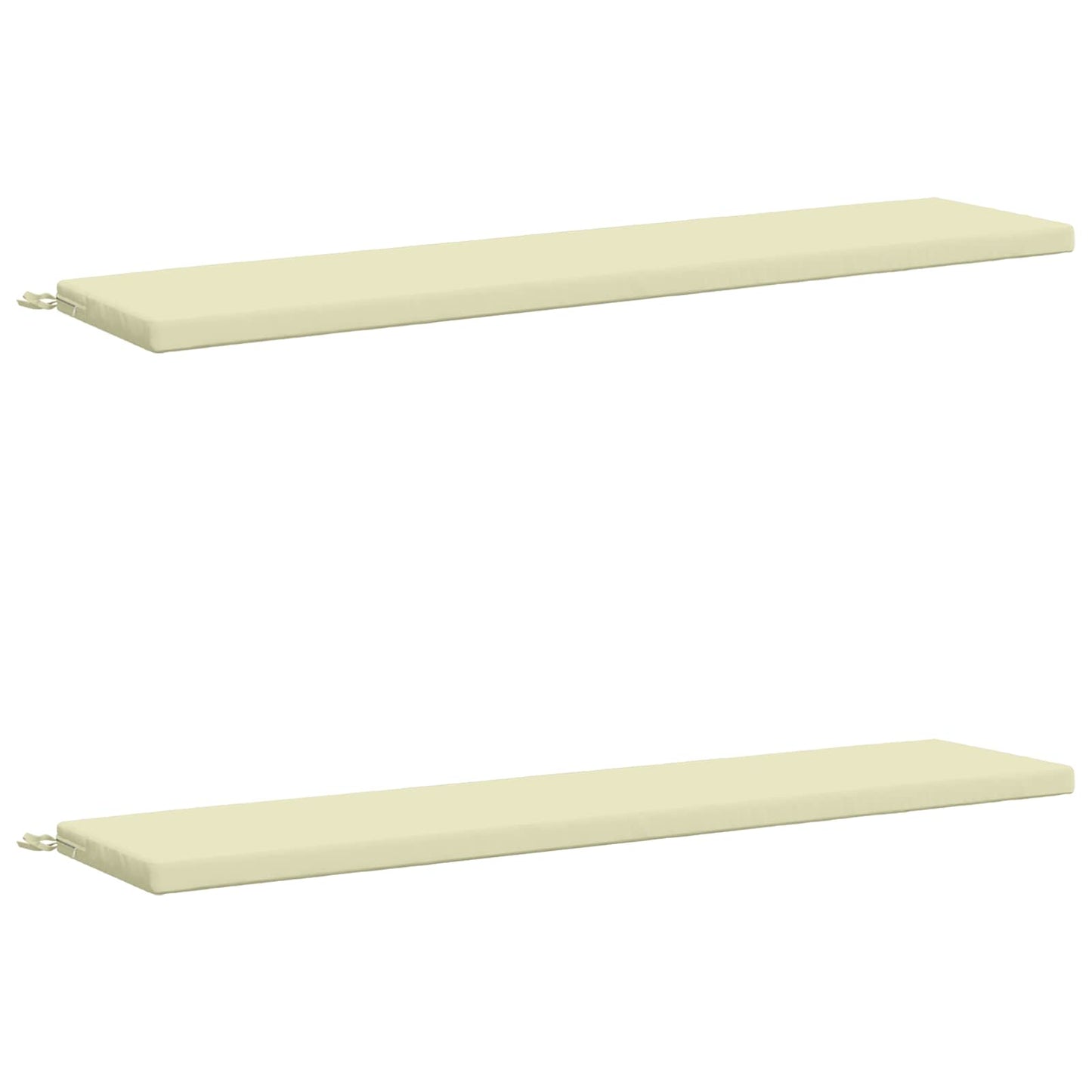 vidaXL 2-Piece Bench Cushions SOEST 2 pcs 100% Polyester Cream