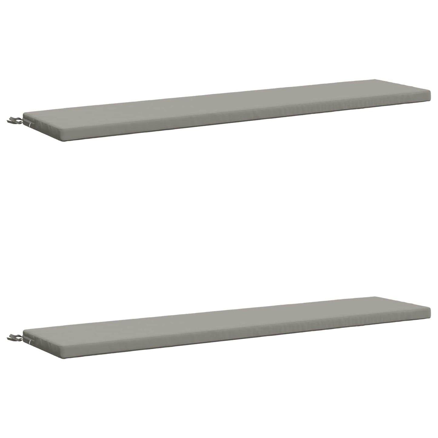 vidaXL 2-Piece Bench Cushions SOEST 2 pcs 100% Polyester Grey