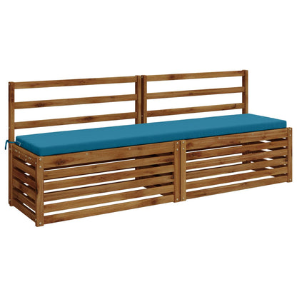 vidaXL 2-Piece Bench Cushions SOEST 2 pcs 100% Polyester Light Blue