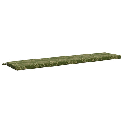 vidaXL Bench Cushion SOEST 100% Polyester Leaf Design 200 x 40 x 5 cm