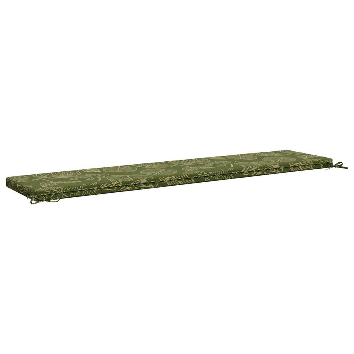 vidaXL Bench Cushion SOEST 100% Polyester Leaf Design 200 x 40 x 5 cm
