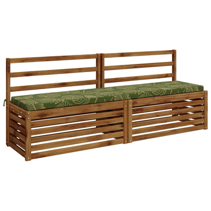 vidaXL Bench Cushion SOEST 100% Polyester Leaf Design 200 x 40 x 5 cm