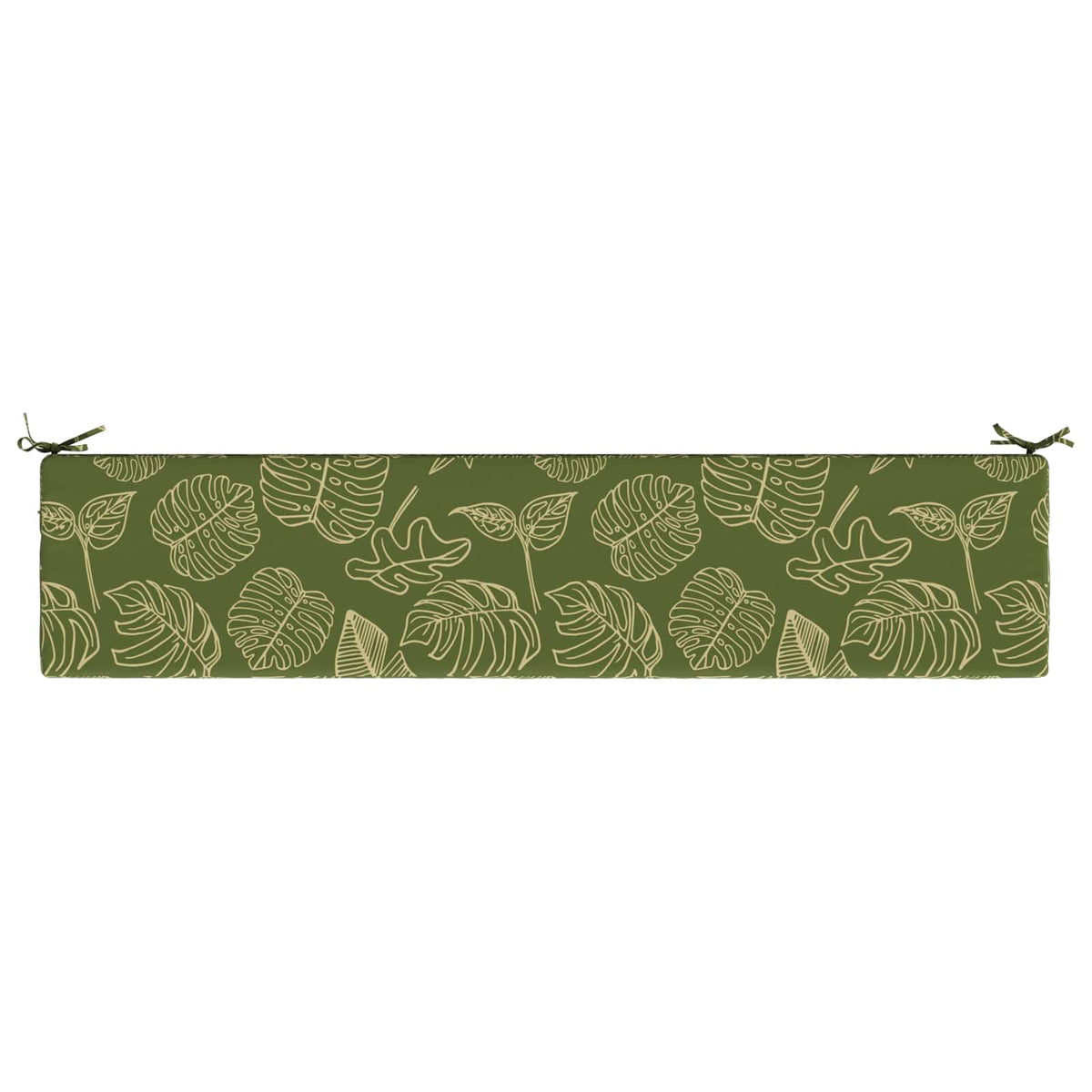 vidaXL Bench Cushion SOEST 100% Polyester Leaf Design 200 x 40 x 5 cm