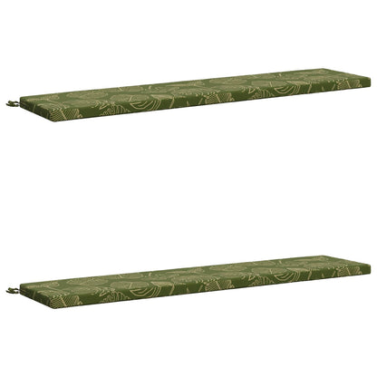 vidaXL 2-Piece Bench Cushions SOEST 2 pcs 100% Polyester Leaf Design