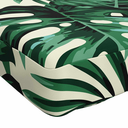 vidaXL Bench Cushion SOEST 100% Polyester Leaf Pattern 200 x 40 x 5 cm