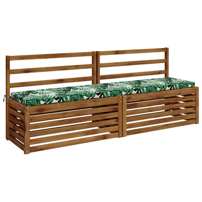 vidaXL 2-Piece Bench Cushions SOEST 2 pcs 100% Polyester Leaf Pattern