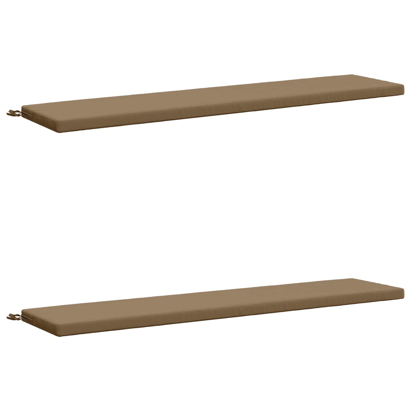 vidaXL 2-Piece Bench Cushions SOEST 2 pcs 100% Polyester Taupe