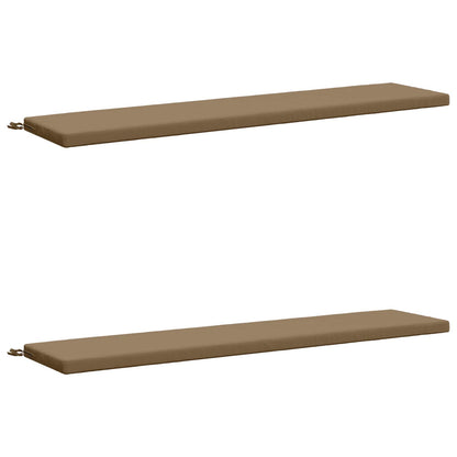 vidaXL 2-Piece Bench Cushions SOEST 2 pcs 100% Polyester Taupe