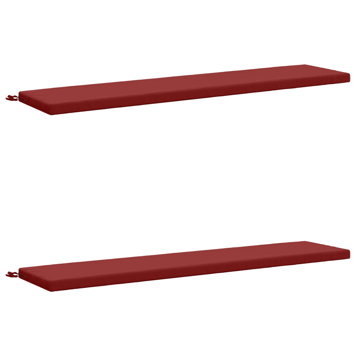 vidaXL 2-Piece Bench Cushions SOEST 2 pcs 100% Polyester Wine Red