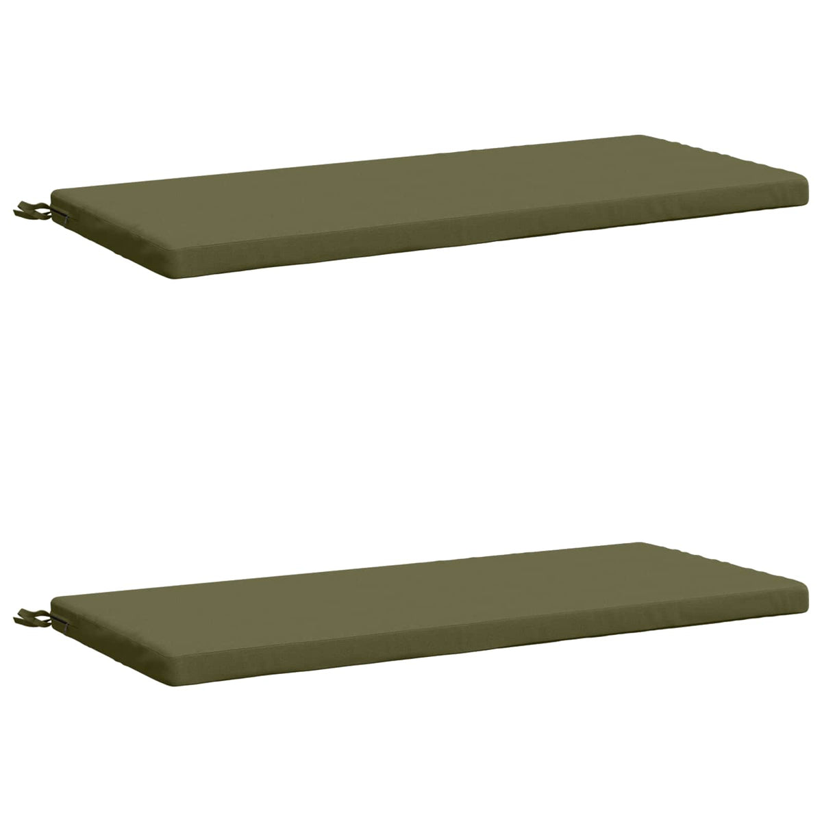 vidaXL 2-Piece Bench Cushions SOEST 2 pcs 100% Polyester Olive Green