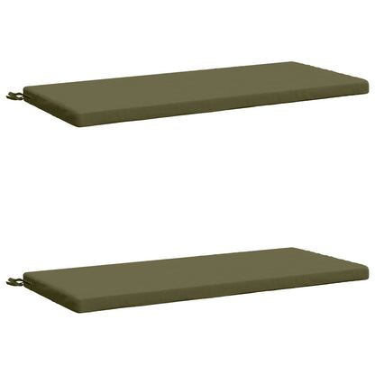 vidaXL 2-Piece Bench Cushions SOEST 2 pcs 100% Polyester Olive Green