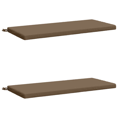vidaXL 2-Piece Bench Cushions SOEST 2 pcs 100% Polyester Taupe