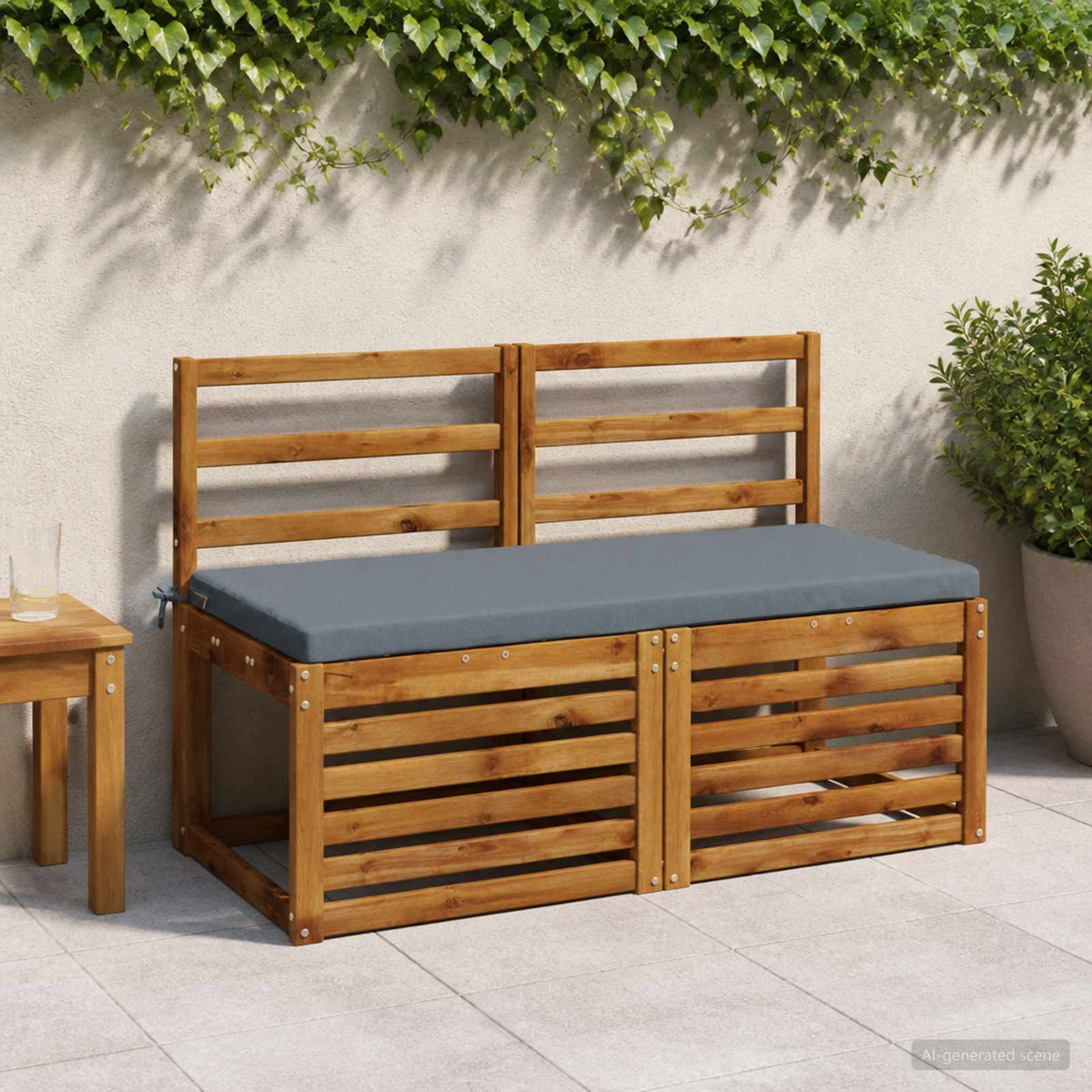vidaXL 2-Piece Bench Cushions SOEST 2 pcs 100% Polyester Blue