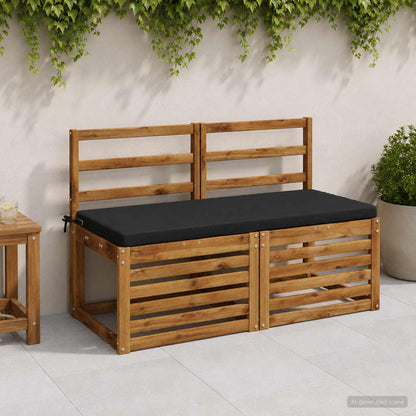 vidaXL Bench Cushion SOEST 100% Polyester Black 120 x 50 x 5 cm