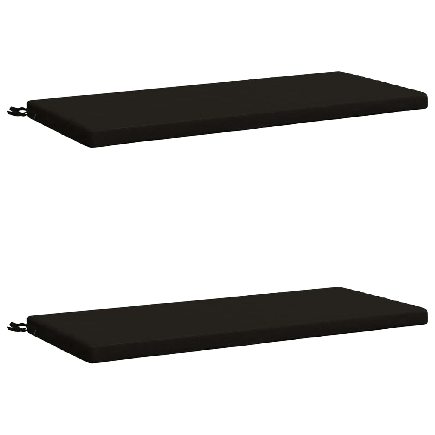 vidaXL 2-Piece Bench Cushions SOEST 2 pcs 100% Polyester Black