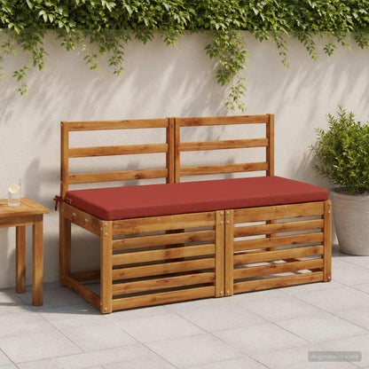 vidaXL 2-Piece Bench Cushions SOEST 2 pcs 100% Polyester Red