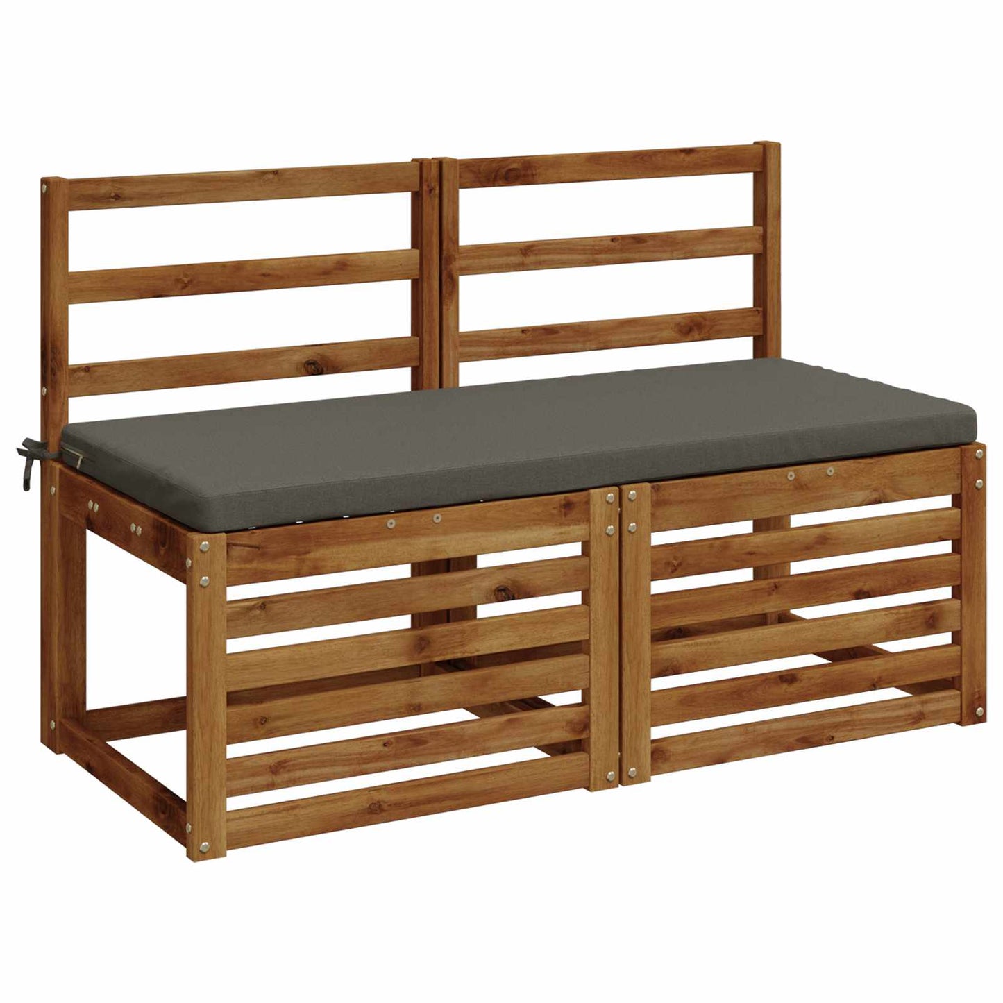 vidaXL Bench Cushion SOEST 100% Polyester Grey 110 x 50 x 5 cm