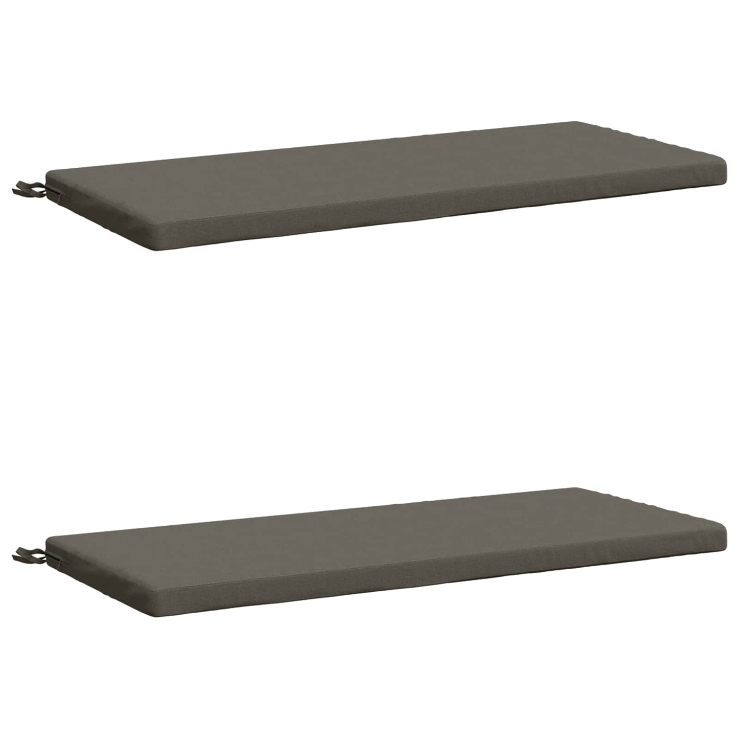 vidaXL 2-Piece Bench Cushions SOEST 2 pcs 100% Polyester Grey