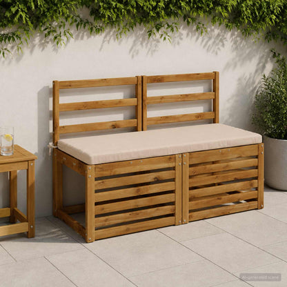 vidaXL 2-Piece Bench Cushions SOEST 2 pcs 100% Polyester Cream