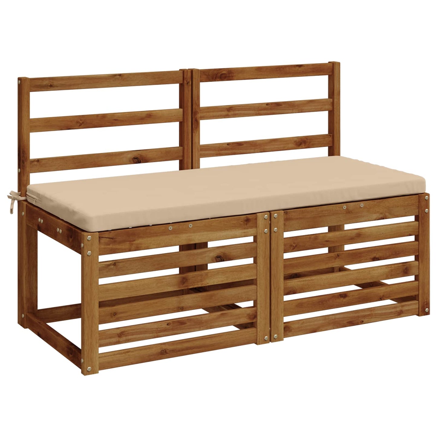 vidaXL 2-Piece Bench Cushions SOEST 2 pcs 100% Polyester Cream