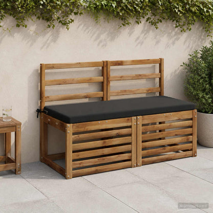 vidaXL 2-Piece Bench Cushions SOEST 2 pcs 100% Polyester Black