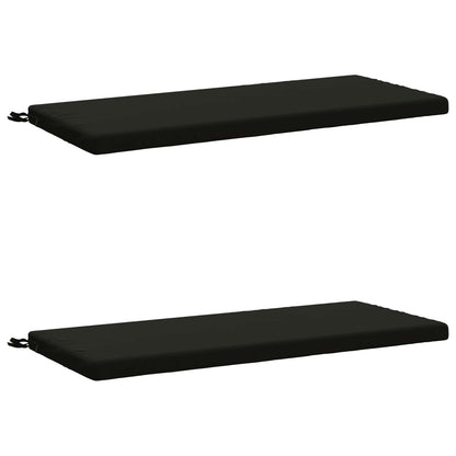 vidaXL 2-Piece Bench Cushions SOEST 2 pcs 100% Polyester Black